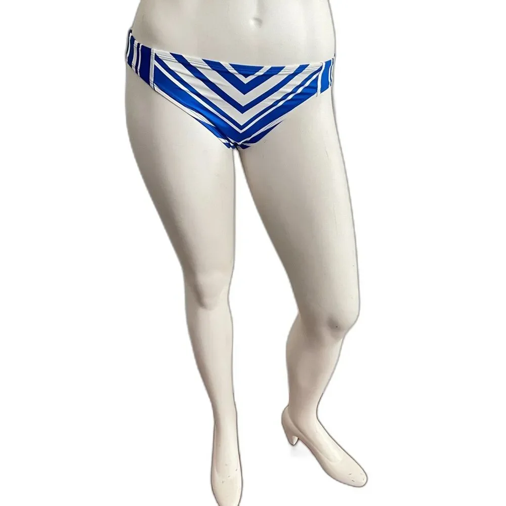 La Blanca Hipster Swimsuit Bottom Blue White Stripe 10